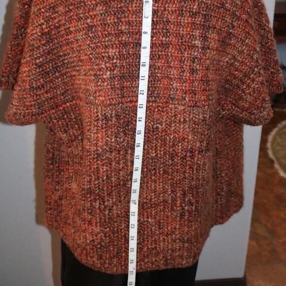 Chico's Knit Crochet Fringe Boho Sweater Open Front Cardigan Size 2/L Wool Blend - Picture 12 of 14